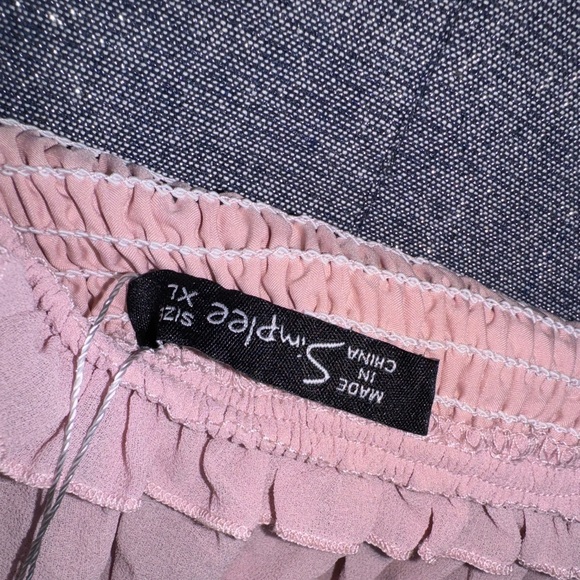 Simplee NWT Smocked Ruffle Hem Off Shoulder Boho Dress Size XL - Picture 6 of 7